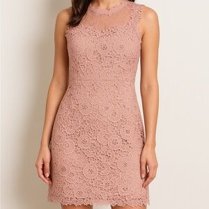 Romeo + Juliet Couture Pink Lace Mini Dress Size M Sleeveless Cocktail